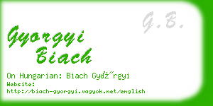 gyorgyi biach business card